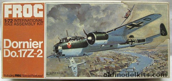 Frog 1/72 Dornier Do-17 Z-2 - Finnish or German Markings - Orange Series, F205 plastic model kit